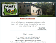 Tablet Screenshot of olsons-campground.com